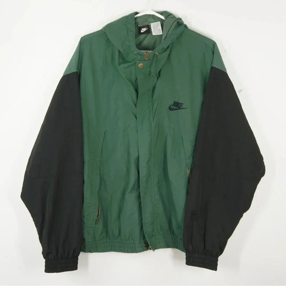 Nike Other - Vintage 90s Nike Swoosh Green Black Windbreaker Jacket